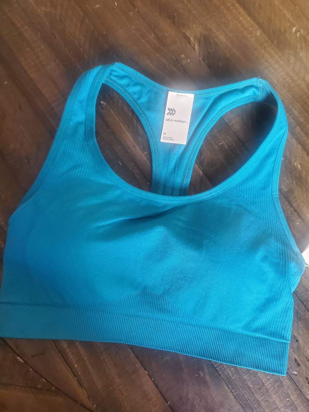 all in motion Teal Seamless Racerback Sports Bra